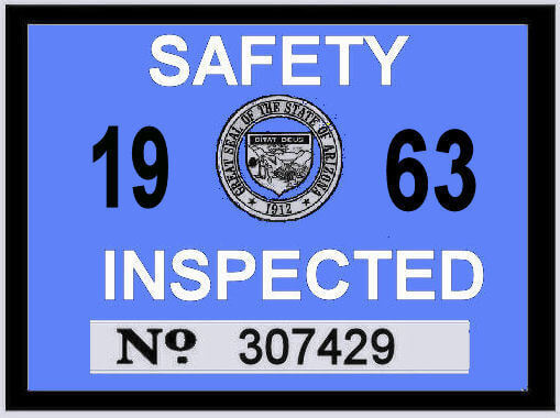 (image for) 1963 Arizona inspection sticker